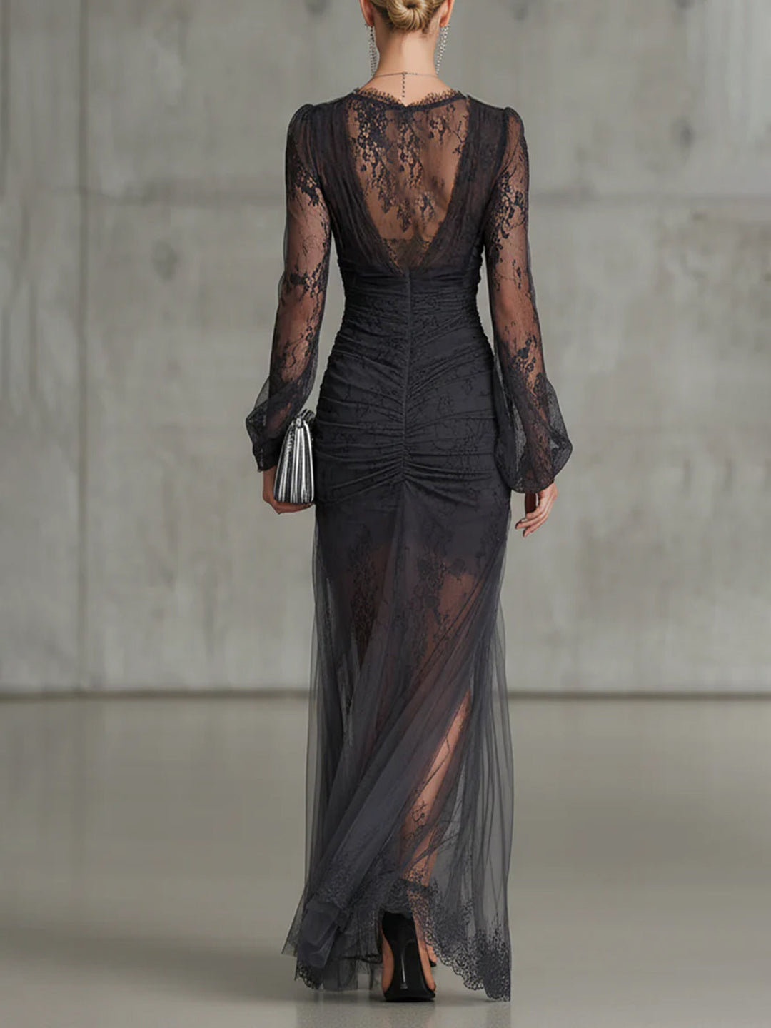 Anja - Vestido maxi con fruncidos