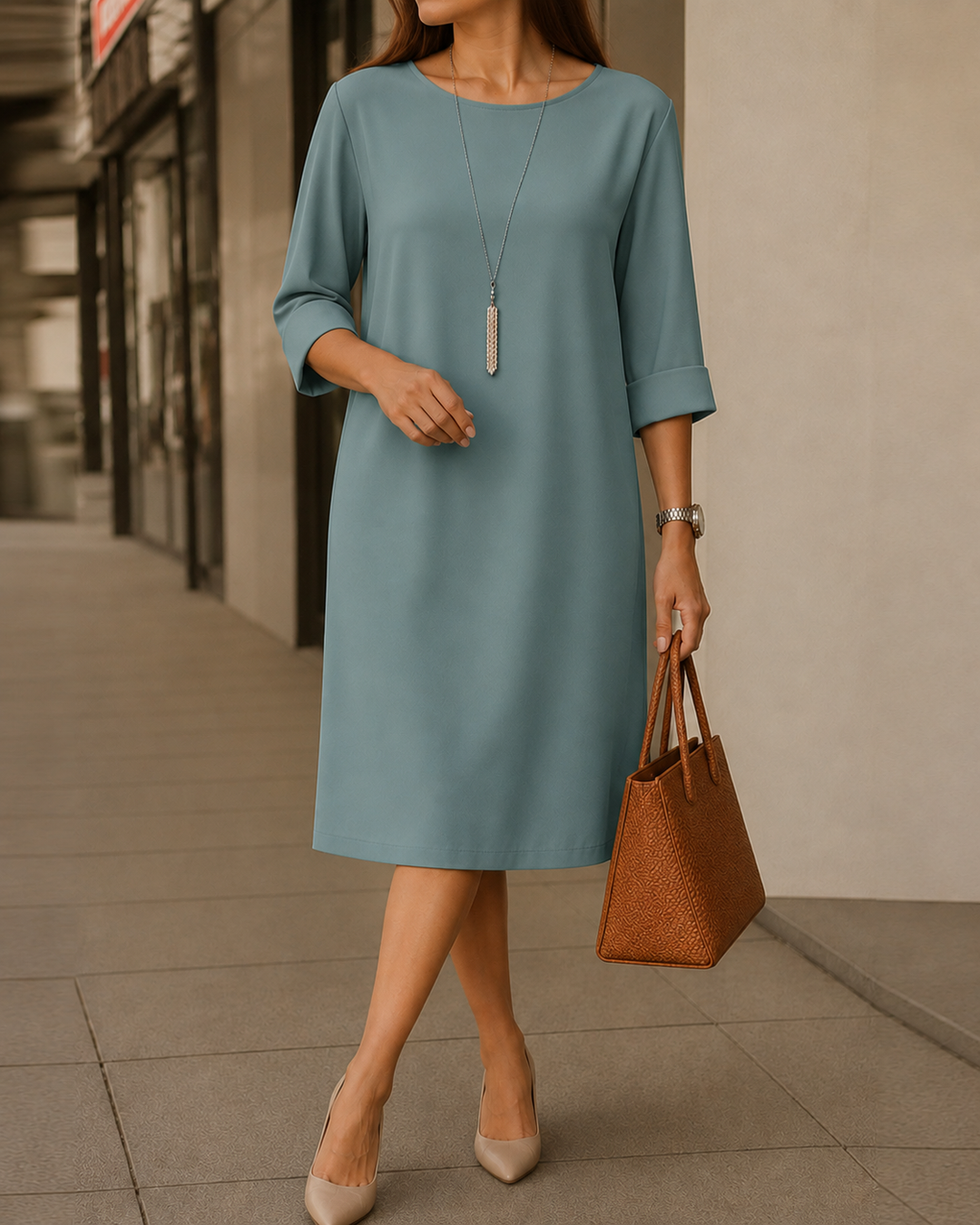 Gilda - Vestido midi de tacto suave