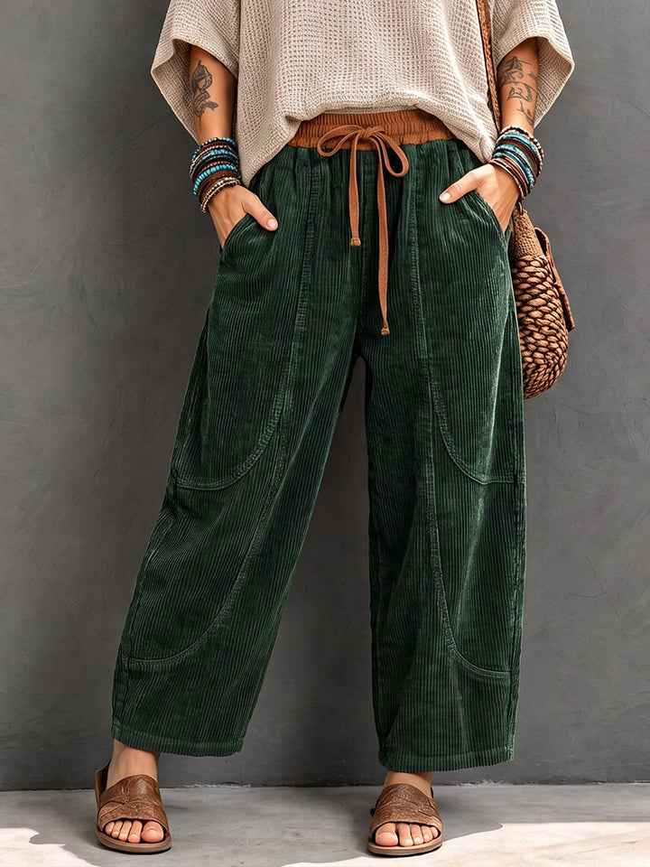 Branka - Pantalones harem texturizados