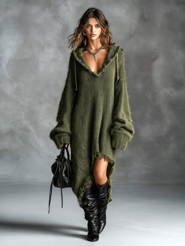Liesel - Vestido midi oversize con capucha