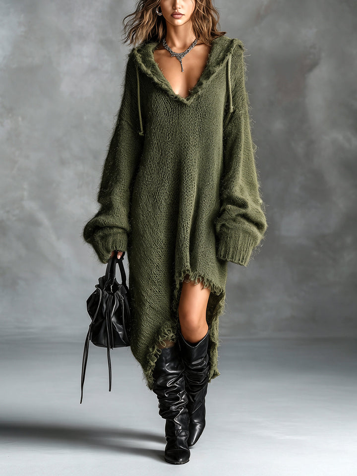 Liesel - Vestido midi oversize con capucha