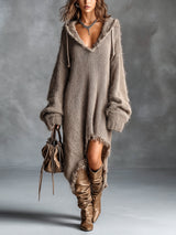 Liesel - Vestido midi oversize con capucha