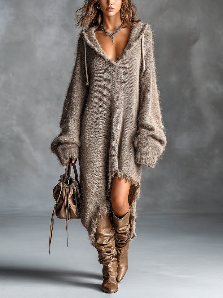 Liesel - Vestido midi oversize con capucha