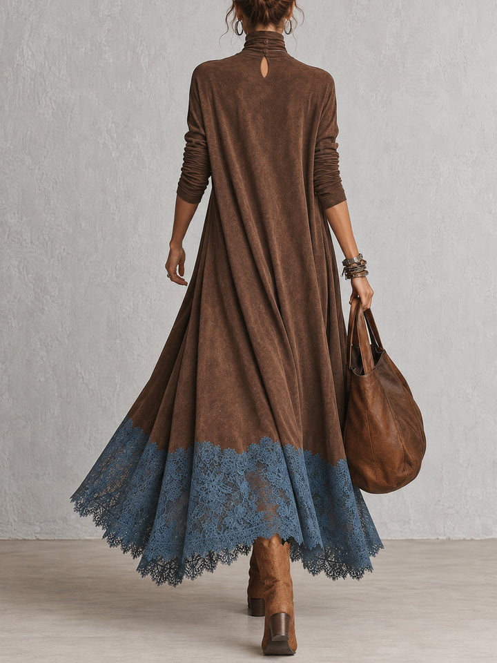 Pamina - Vestido corte A con panel de encaje