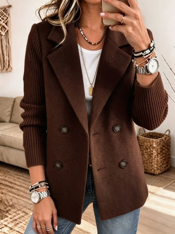 Lottie - Blazer de mezcla de materiales suave al tacto