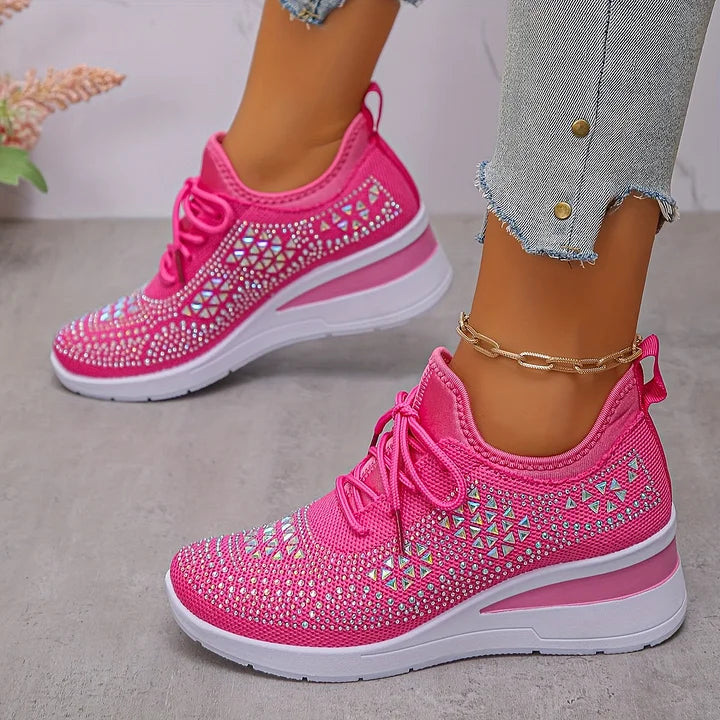 Lilia - Zapatillas de cuña con pedrería