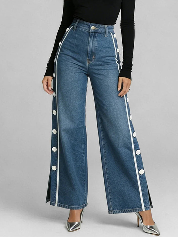 Vika - Jeans slim ajustados con cierre frontal