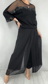 Caia - Conjunto de dos piezas con pantalón y apliques decorativos