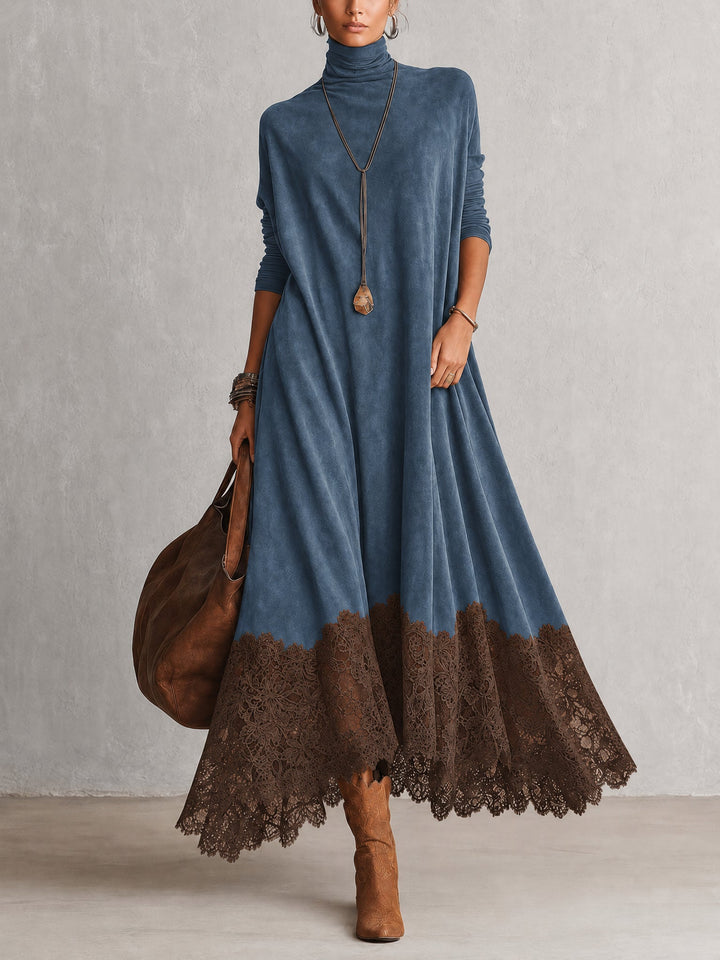 Pamina - Vestido corte A con panel de encaje