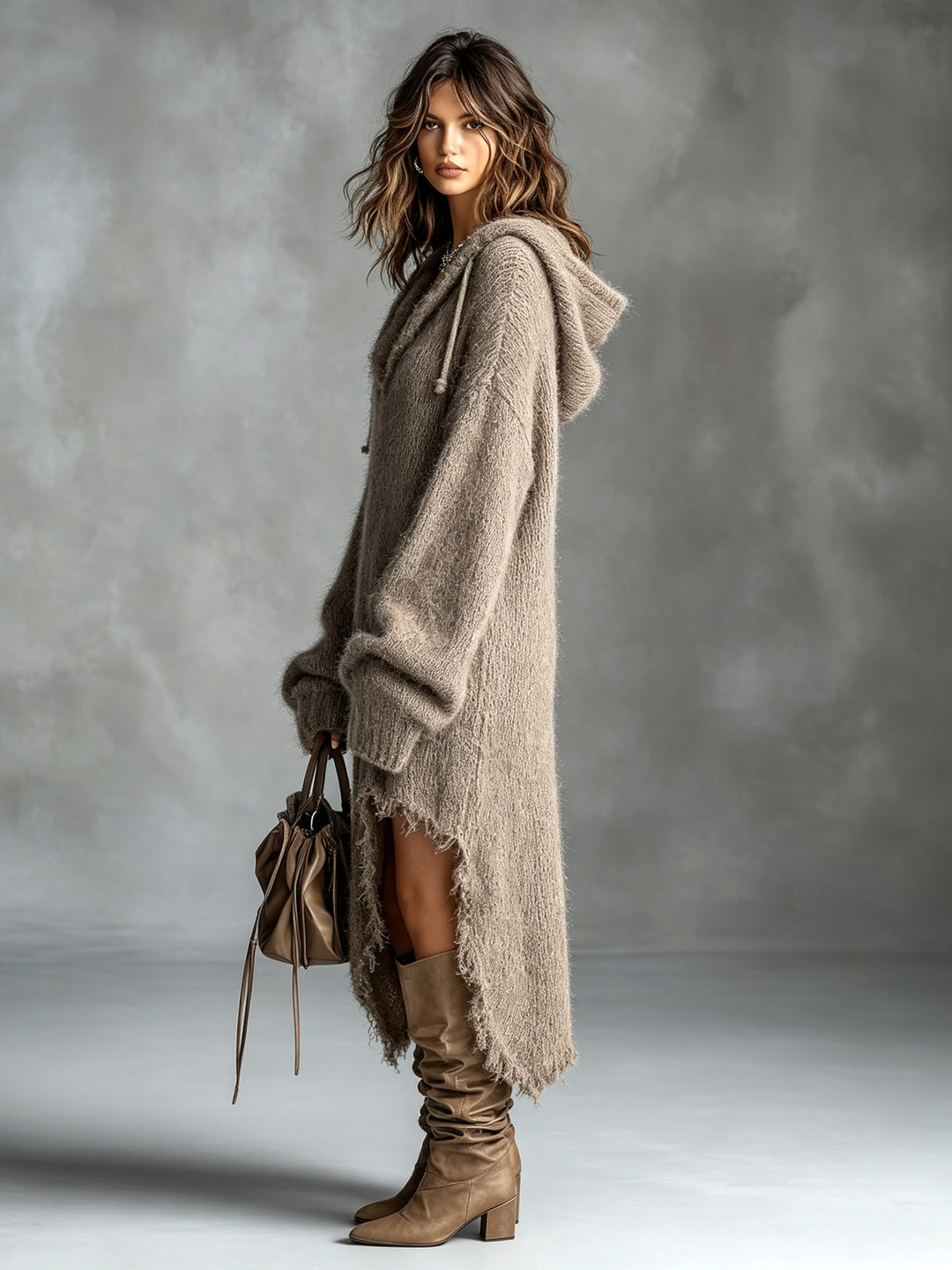 Liesel - Vestido midi oversize con capucha