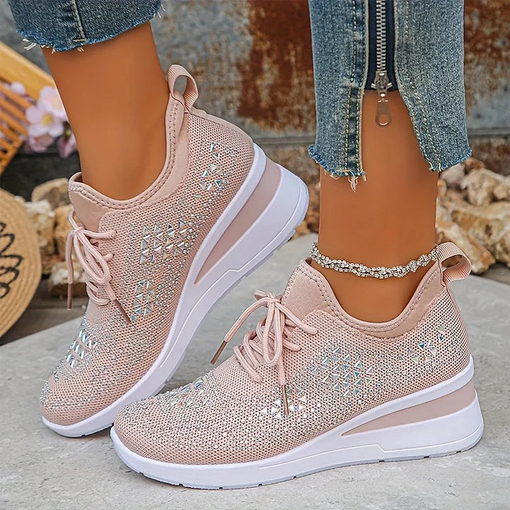 Lilia - Zapatillas de cuña con pedrería
