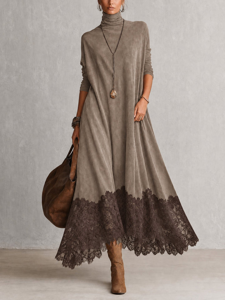 Pamina - Vestido corte A con panel de encaje