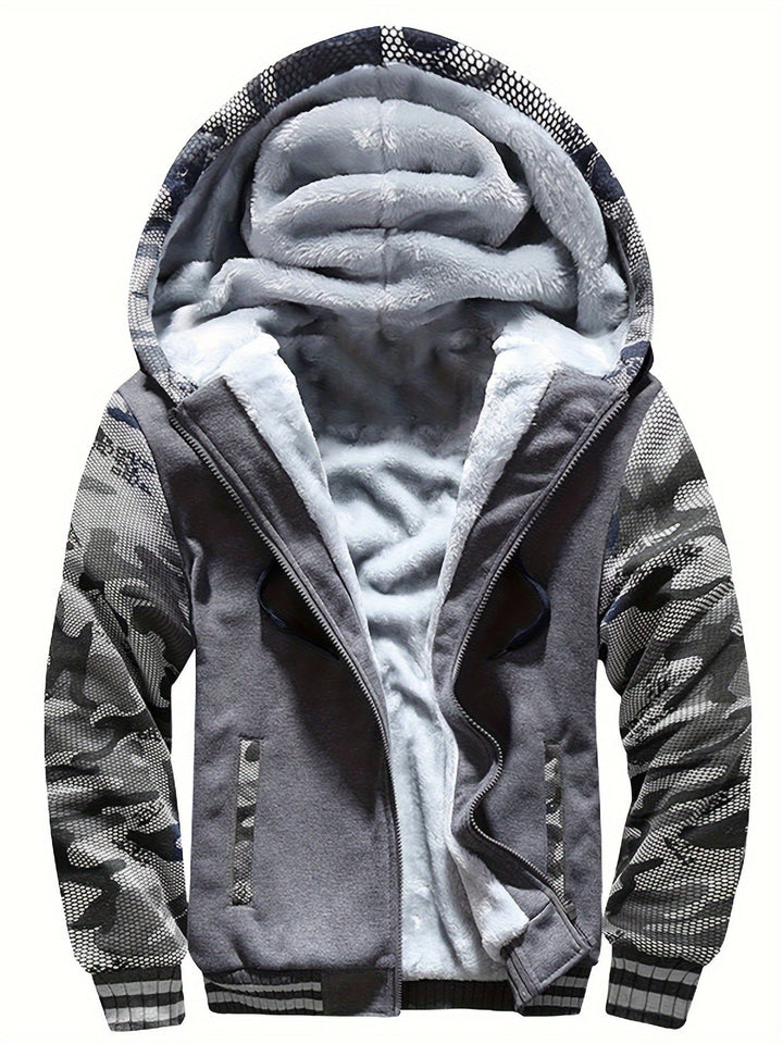 Dax - Sudadera con capucha de alto gramaje con estampado de camuflaje