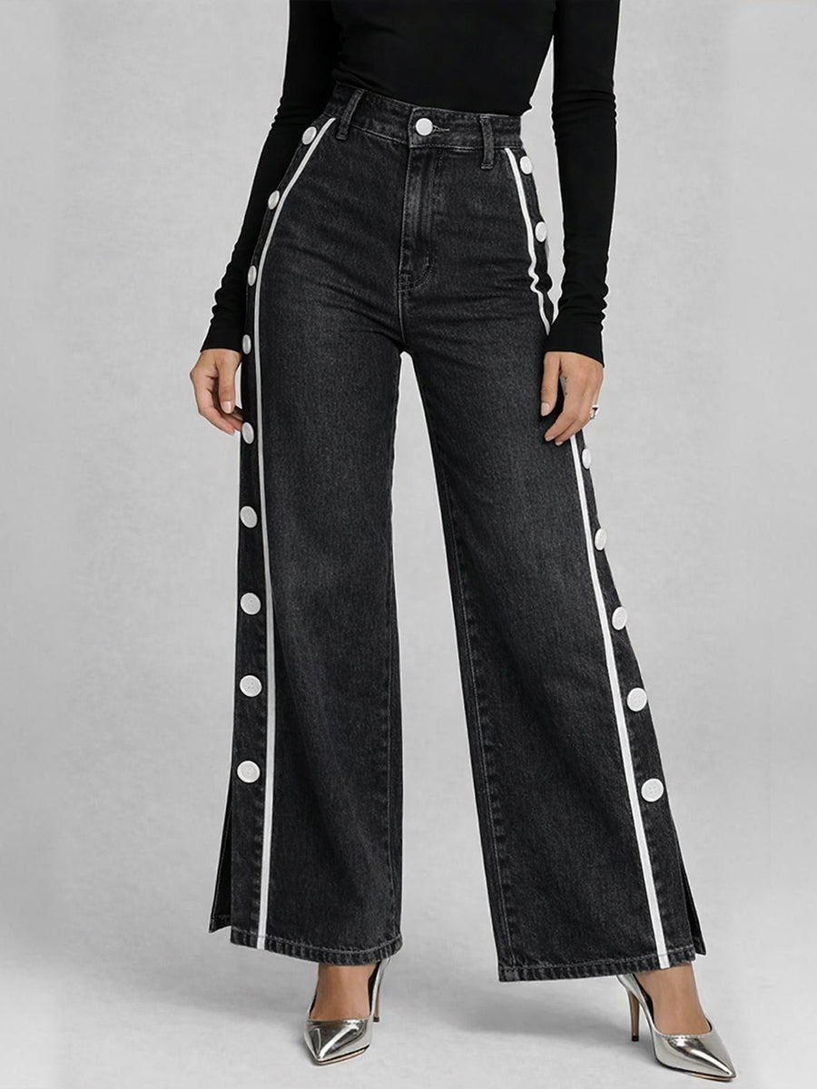 Vika - Jeans slim ajustados con cierre frontal