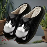 Zita - Pantuflas deslizables con estampado de gato ultra suaves