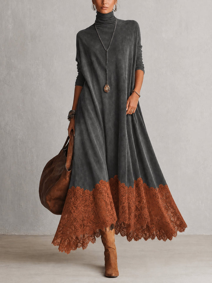 Pamina - Vestido corte A con panel de encaje