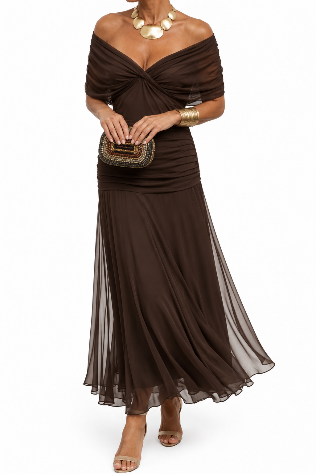 Nola - Vestido de noche etéreo de corte sirena