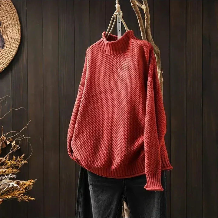 Oriane - Suéter texturizado de cuello semi alto