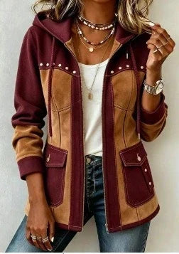 Keeley - Chamarra con capucha y panel a contraste