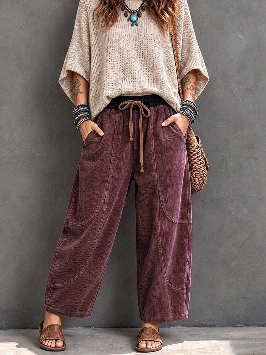 Branka - Pantalones harem texturizados