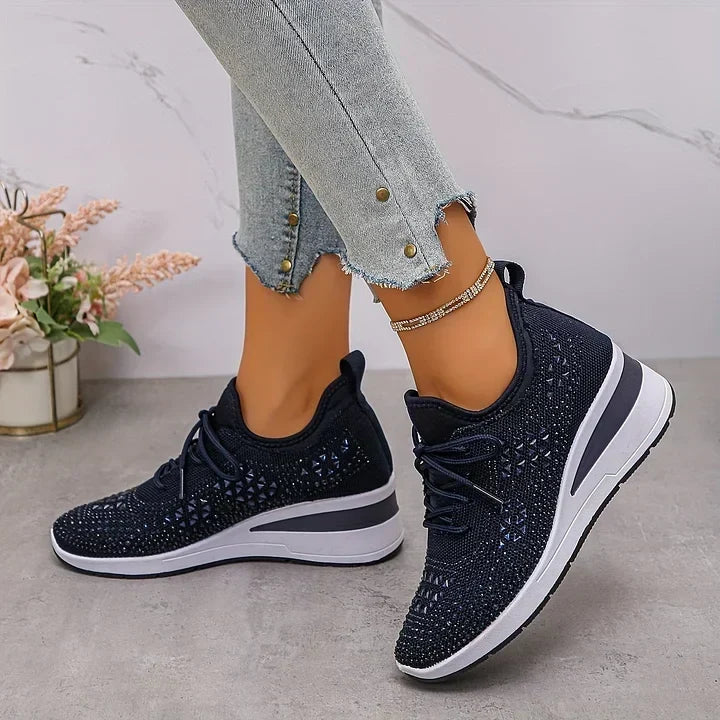 Lilia - Zapatillas de cuña con pedrería