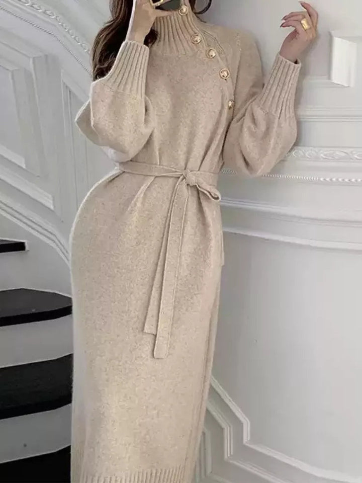 Alize - Vestido de cuello alto de tacto suave