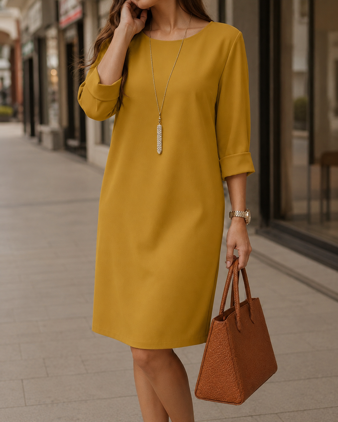 Gilda - Vestido midi de tacto suave