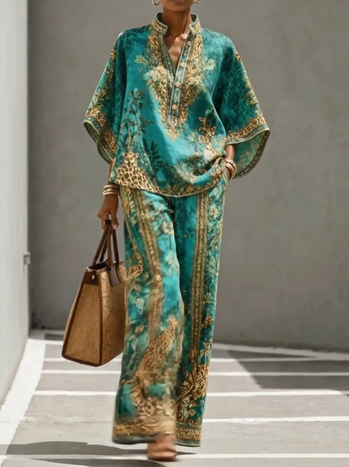 Zara - Conjunto de lino holgado