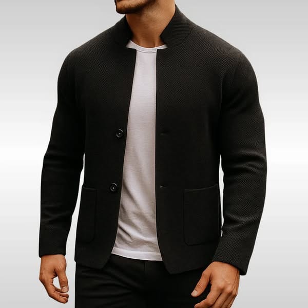 Corben - Blazer de punto texturizado para hombre