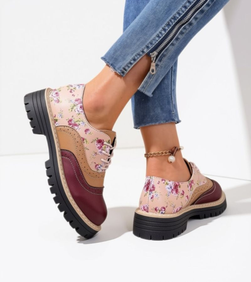 Dagna - Zapatos oxford con estampado floral premium