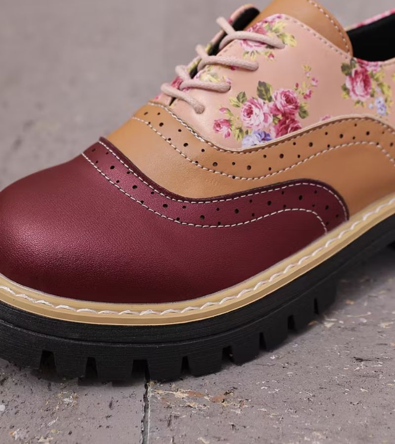 Dagna - Zapatos oxford con estampado floral premium