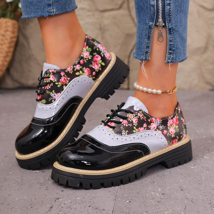 Dagna - Zapatos oxford con estampado floral premium