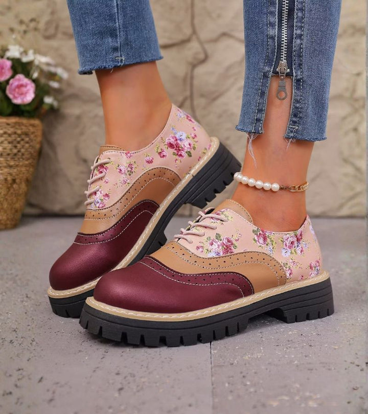Dagna - Zapatos oxford con estampado floral premium