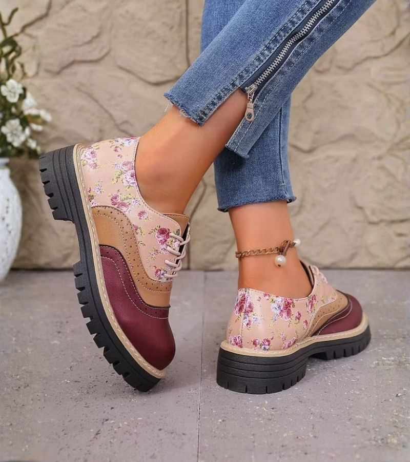 Dagna - Zapatos oxford con estampado floral premium