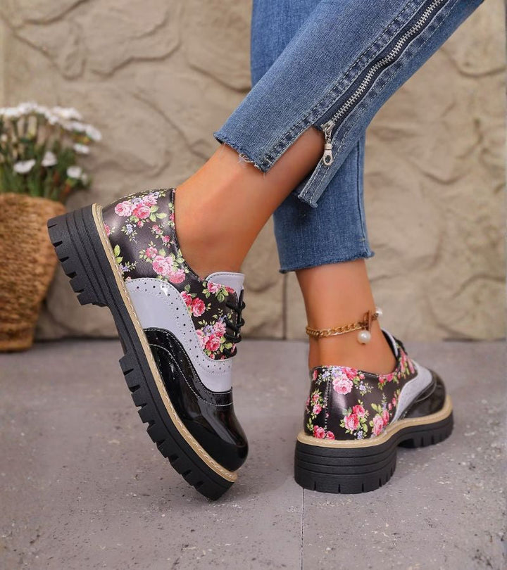 Dagna - Zapatos oxford con estampado floral premium