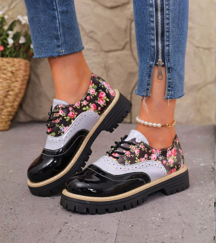 Dagna - Zapatos oxford con estampado floral premium