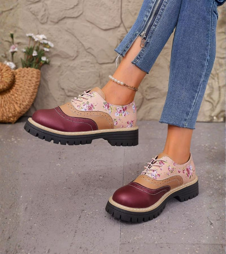 Dagna - Zapatos oxford con estampado floral premium