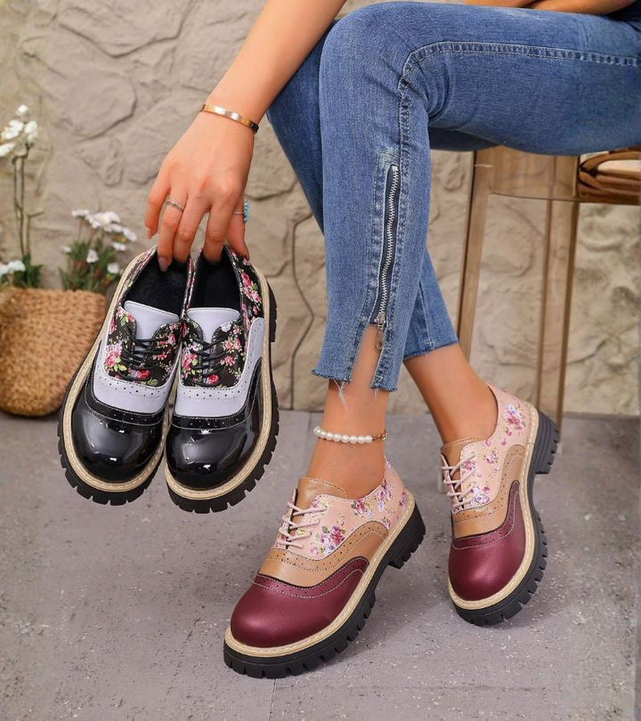 Dagna - Zapatos oxford con estampado floral premium