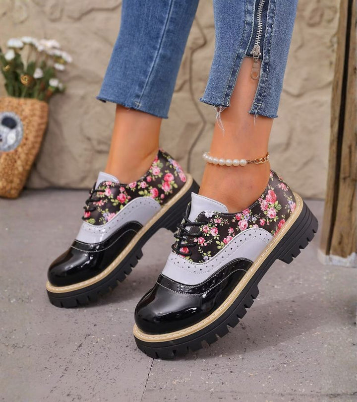 Dagna - Zapatos oxford con estampado floral premium