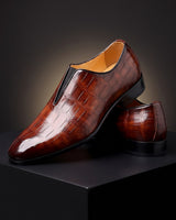 Denton - Mocasines sin cordones con efecto cocodrilo