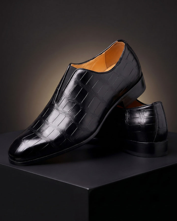 Denton - Mocasines sin cordones con efecto cocodrilo