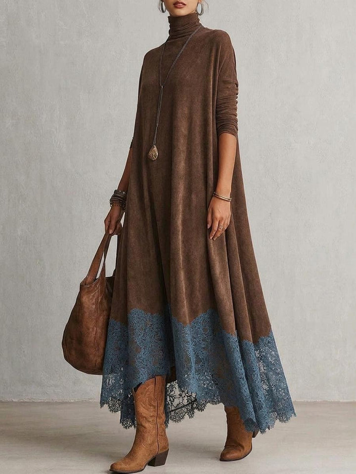 Pamina - Vestido corte A con panel de encaje
