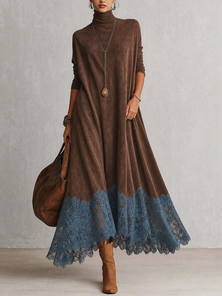 Pamina - Vestido corte A con panel de encaje