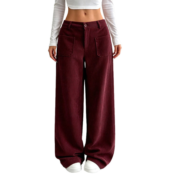 Irma - Pantalones de pierna ancha de tacto suave