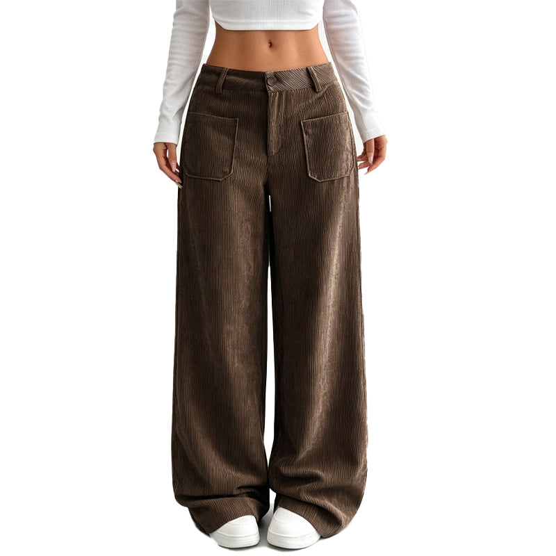 Irma - Pantalones de pierna ancha de tacto suave