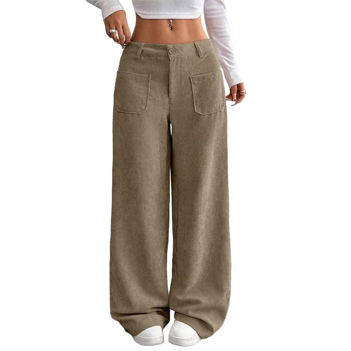 Irma - Pantalones de pierna ancha de tacto suave
