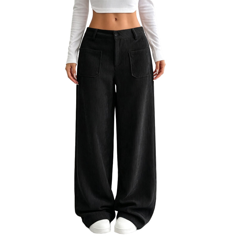 Irma - Pantalones de pierna ancha de tacto suave