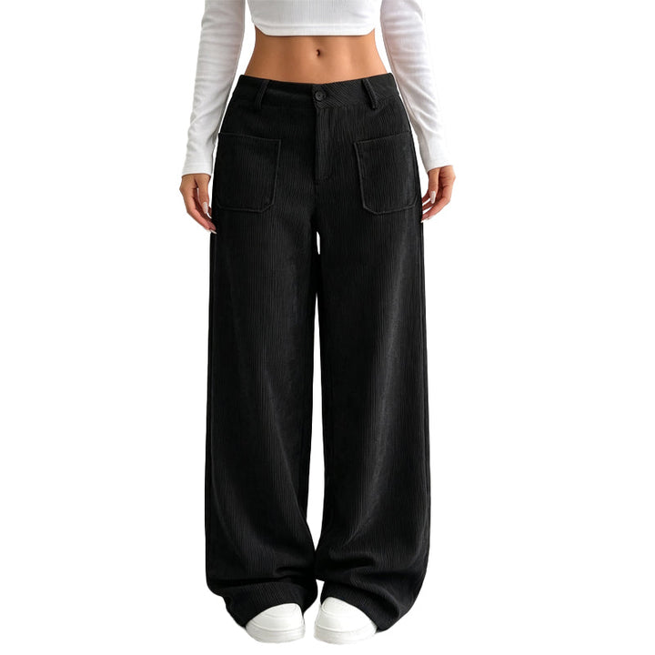 Irma - Pantalones de pierna ancha de tacto suave