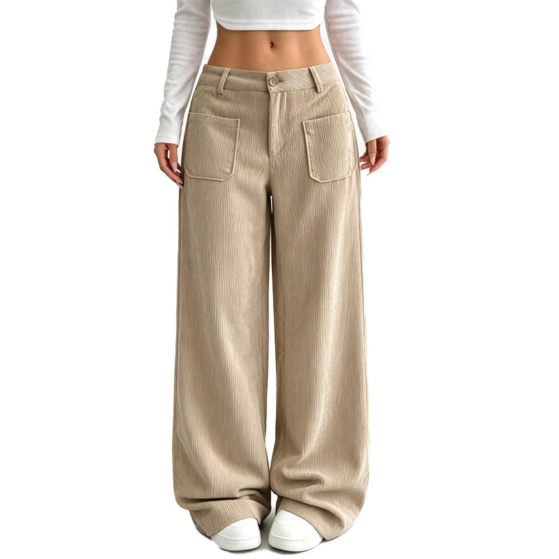 Irma - Pantalones de pierna ancha de tacto suave