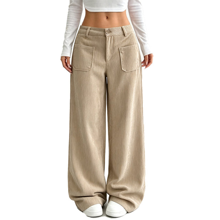 Irma - Pantalones de pierna ancha de tacto suave